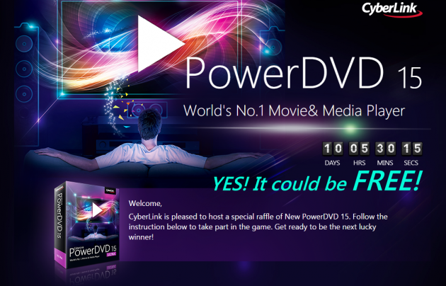 1 large Giveaway Cyberlink PowerDVD Ultra  3 winners 10 days Ended