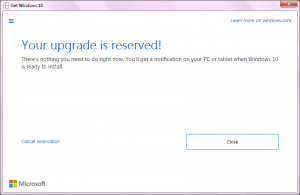 Windows 10 Free Upgrade Screen 3