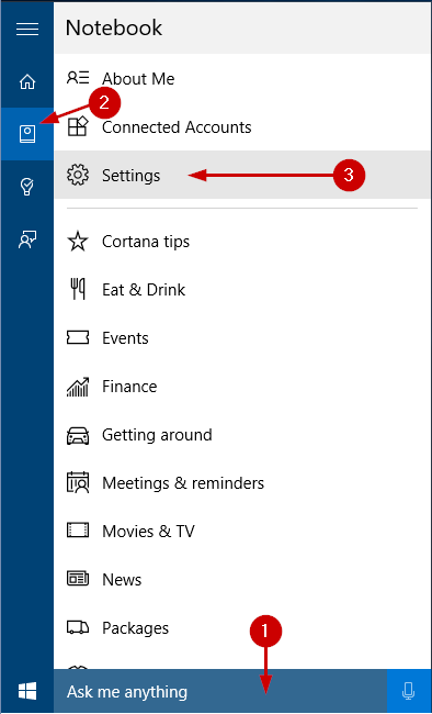 How To Disable Cortana And Bing Hide The Cortanasearch Box Or Turn It