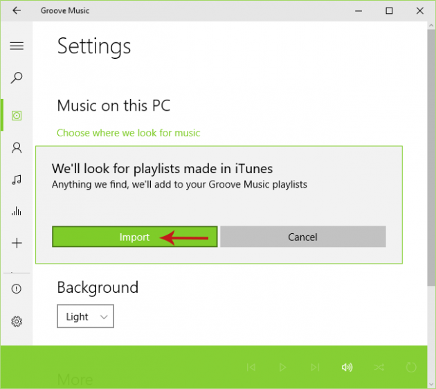 Importing your iTunes Playlists into Groove Music Screenshot 3