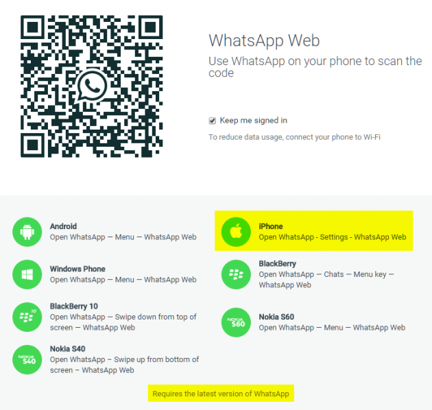 2 large WhatsApp Web Now Works for iPhones too Heres How to Enable it for iOS