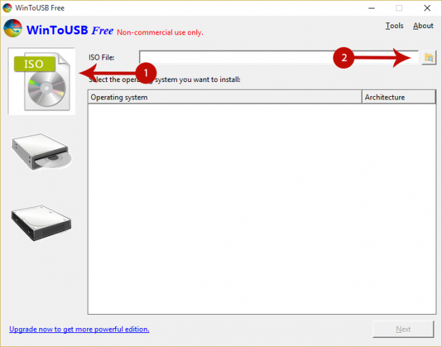 Creating a Windows To Go USB Drive for Windows 10 Home/Pro with WinToUSB Screenshot 1