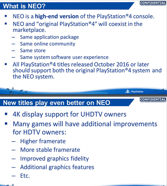 2 large PS4 Neo Internal Documents Leaked