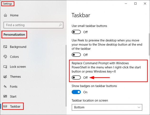 4 large Add Command Prompt back to Windows 10 WinX Power User menu