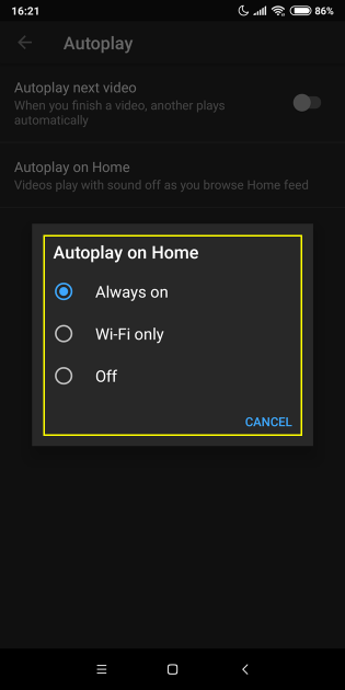 6 large How to turn off Autoplay on home tab feature or set it to WiFi only on YouTubes iOS  Android apps