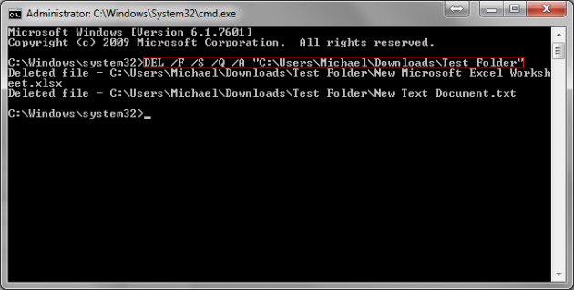 2 large How to Delete Files and Folders via Command Prompt