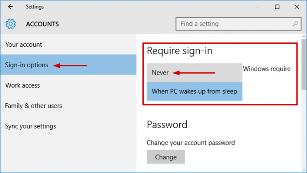9 large How to Disable the Password Request when Waking Up from Sleep in Windows 8 or 10