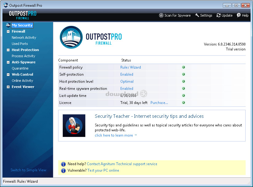  Outpost Firewall Pro 7.5 (3637.567.1632) + Serial ...