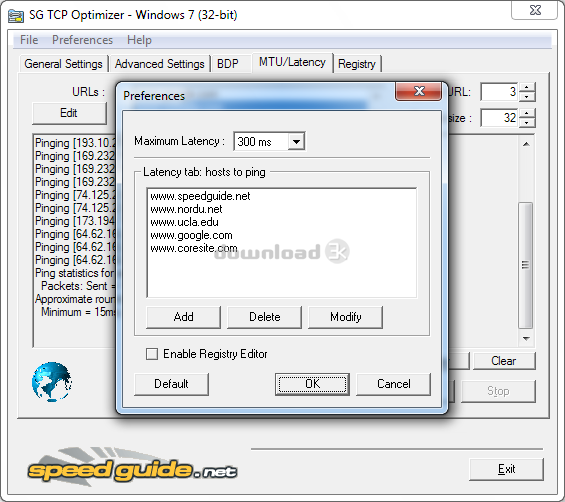 Sg tcp optimizer vista.