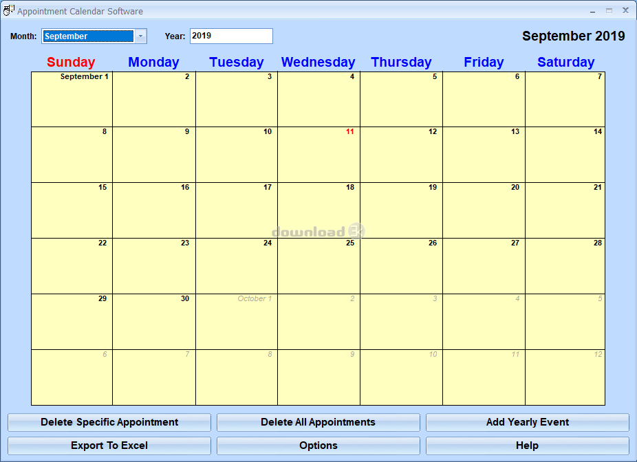 Free Appointment Calendar Downloads