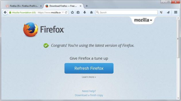 3 large Refresh or Reset Firefox Directly Through the Mozilla Website