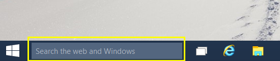 How to change the taskbar search box to a search icon in Windows 10