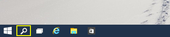 How to change the taskbar search box to a search icon in Windows 10