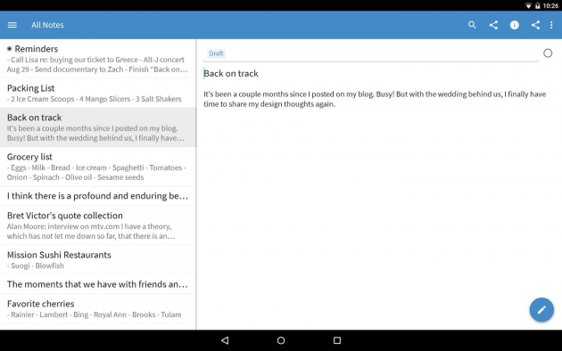 6 large Simplenote Android Review