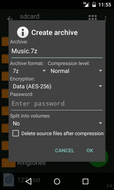 3 large ZArchiver A promising file archive manager for Android
