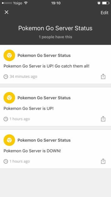 1 large Pokemon Go Server Status Notifications Added to Hooks App