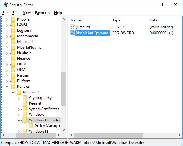 Disable Windows Defender Permanently in Windows 10 Screenshot 3