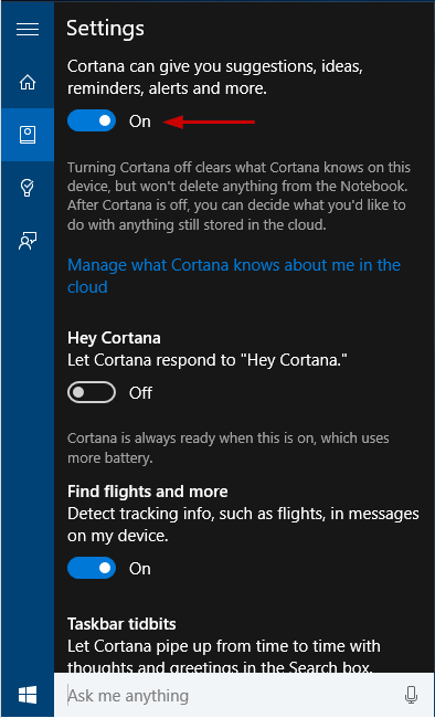 4 full How to Disable Cortana and Bing hide the CortanaSearch Box or Turn it into an Icon on the Windows 10 Taskbar
