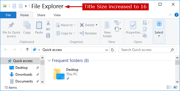 9 full How to Change Title Bar Text Size in Windows 10 or 881