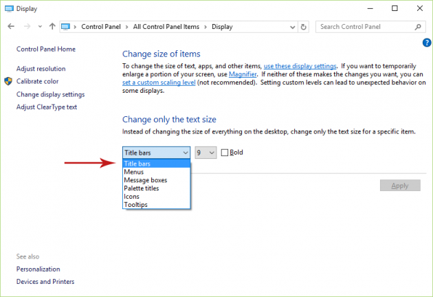 Customizing Title Bar Font Size in Windows 10 Screenshot 4
