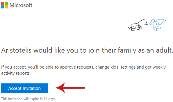 Adding an Adult Account to your Family Screenshot 7