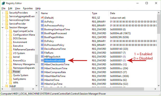 Turn On/Off Fast Startup by Tweaking the Registry Screenshot 3