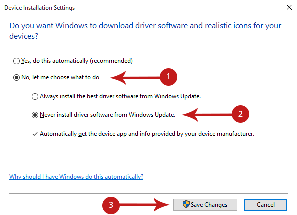 Preventing Driver Software from Being Installed via Windows Update Screenshot 6