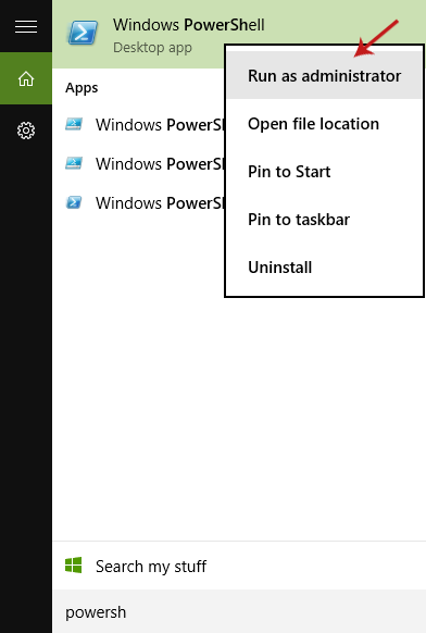 Opening an Elevated PowerShell Window Screenshot 1