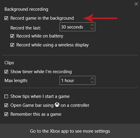 Use the “Record that” feature in Game Bar Screenshot 1