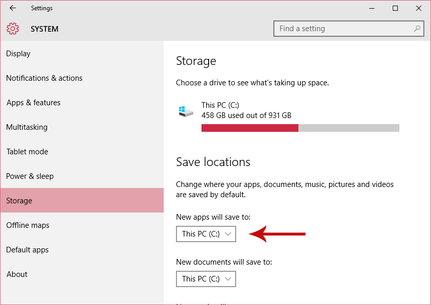 How To Change The Default Install Location For Store Apps In Windows 10