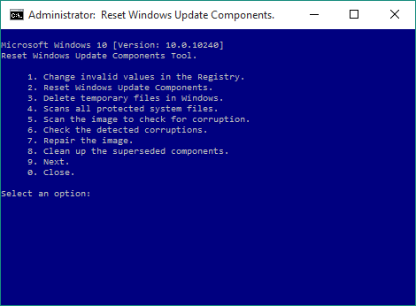 Reset Windows Update Agent Screenshot 1