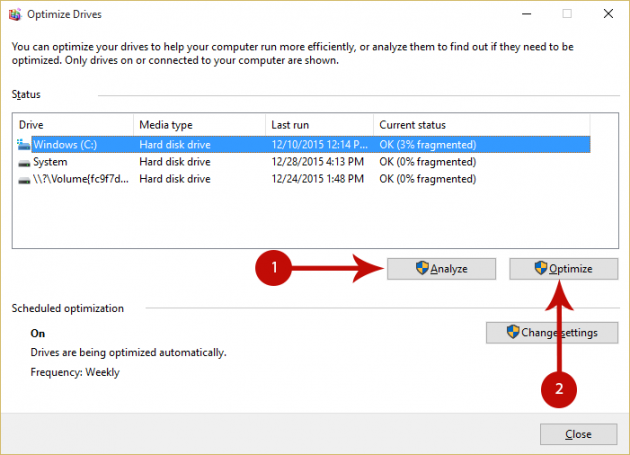 Method 1 - Optimize Disks Using the Built-in 'Optimize Drives' Tool Screenshot 3