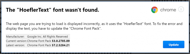 2 large HoeflerText Font Wasnt Found Malware Attack For Chrome Identified