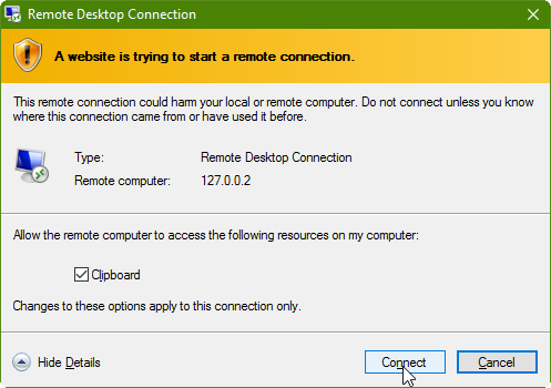 The Remote Desktop Connection program for Windows keeps being in a blue screen and prompts for a later state - Microsoft Q&A