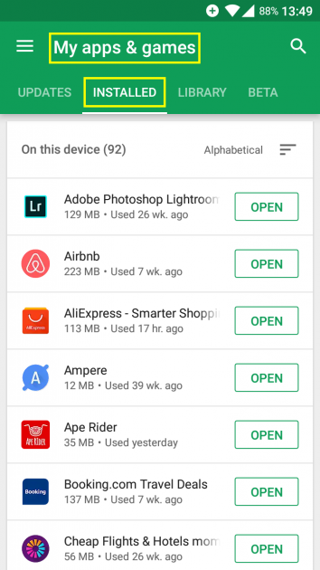 1 large How to stop individual Android apps from autoupdating and how to install older versions of them