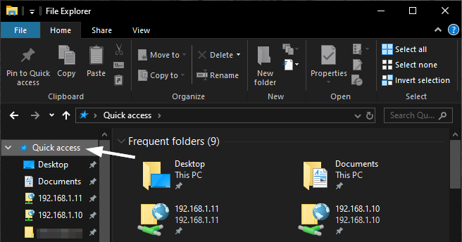 2 full How to fixunpin stuck FTP links from File Explorers Quick access menu in Windows 10