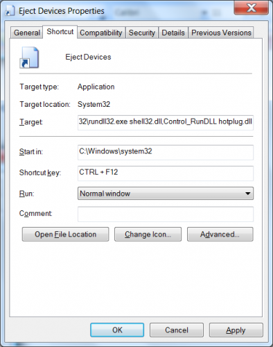 1 large How to create a shortcuthotkey for the Safely remove hardware tray dialog on Windows
