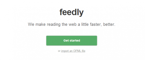 Feedly start page