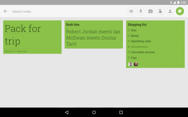 2 large Google Keep for Android Review