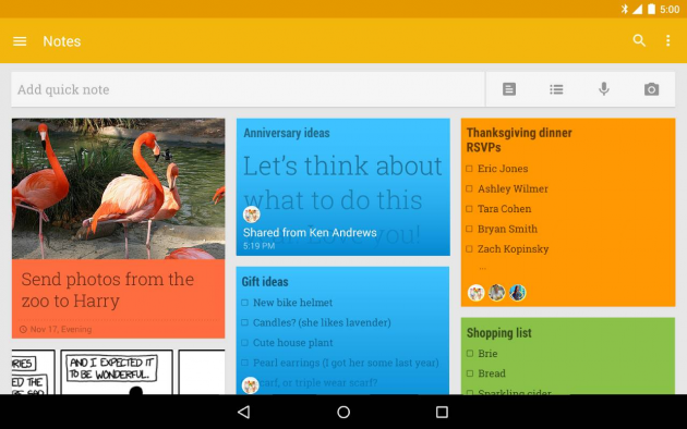 3 large Google Keep for Android Review