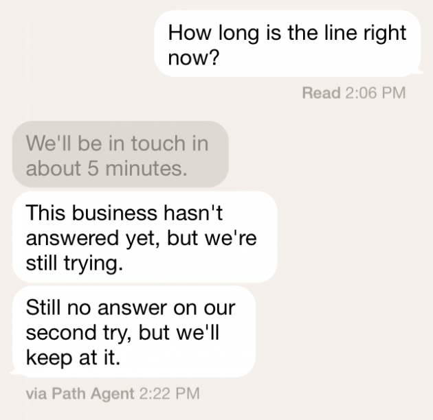 1 large Path Talk Provides an Easy Way to Text Businesses Instead of Calling Them