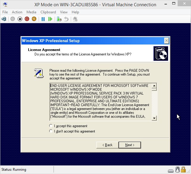 windows xp mode windows 7 virtual environment