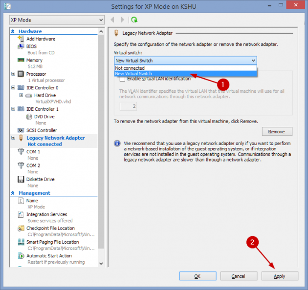 15 large How to add an XP Mode Virtual Machine to Windows 10 or 8 using HyperV