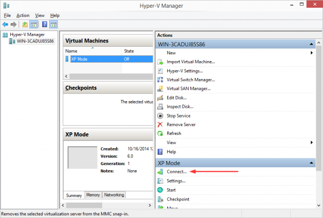 8 large How to add an XP Mode Virtual Machine to Windows 10 or 8 using HyperV