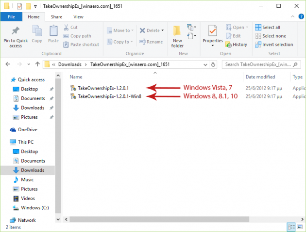 Add “Take Ownership” Option in Context Menu with TakeOwnershipEx Screenshot 1