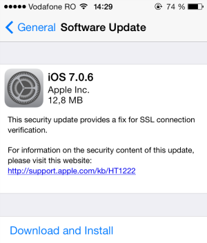 2 full Apple updates iOS to 706616 in order to fix SSL vulnerability Jailbreak is still possible