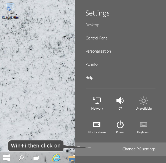1 full Several ways to open PC Settings in Windows 8 and 10