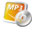 MP3 CD Burner Gold Icon