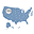 USA Gradient Map Locator Icon