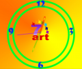 7art Orange Clock ScreenSaver Screenshot 0